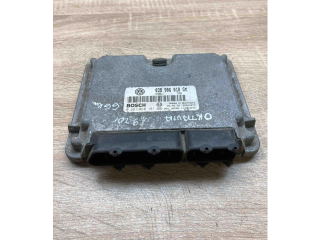 Блок управления двигателем Блок управления 038906018GM, 0281010181   Skoda Octavia Mk1 (1U)