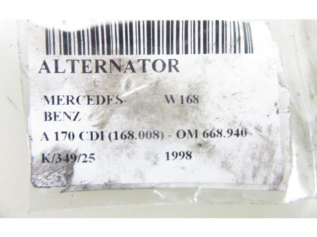 Генератор Mercedes-Benz A W168