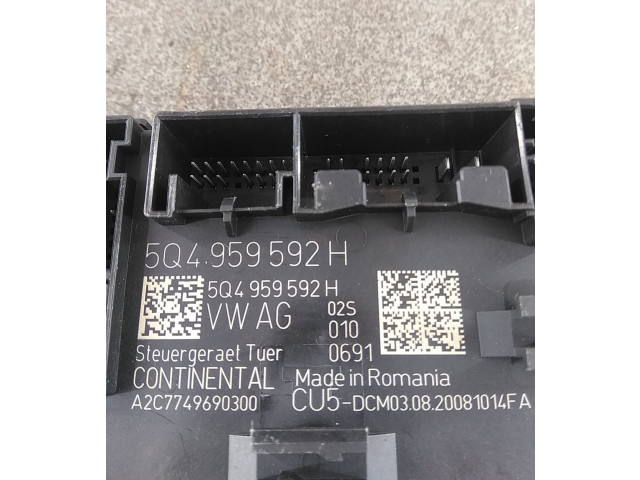 Блок комфорта 5Q4959592H, 5Q4959592H   Skoda Octavia Mk4   