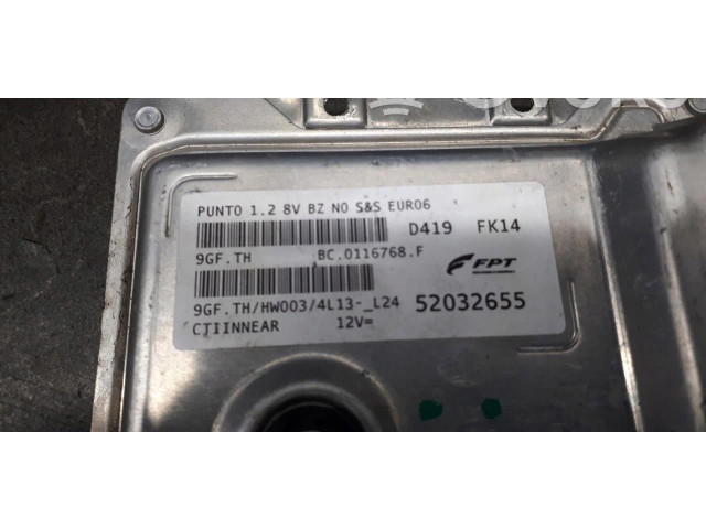 Řídící jednotka 52032655   Fiat Punto (199) 2011