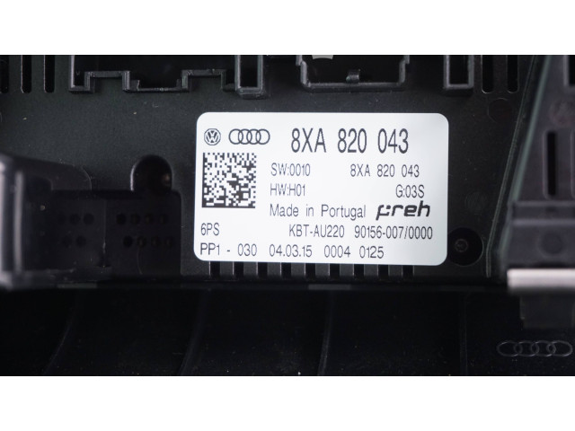 Блок управления климат-контролем 8XA820043   Audi A1