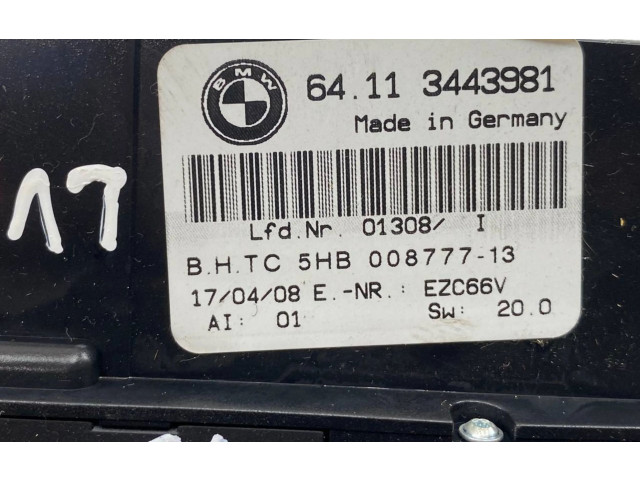 Блок управления климат-контролем 3443981, 64113443981 BMW X3 E83