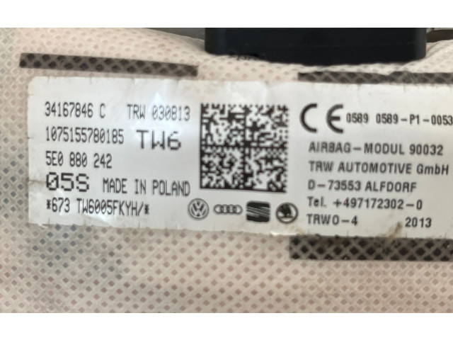 Подушка безопасности в сиденье 5E0880242, 4971723020   Skoda Octavia Mk3 (5E)