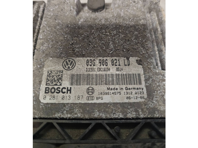 Блок управления двигателя 03G906021LD, 1039S14575 Skoda Octavia Mk2 (1Z)