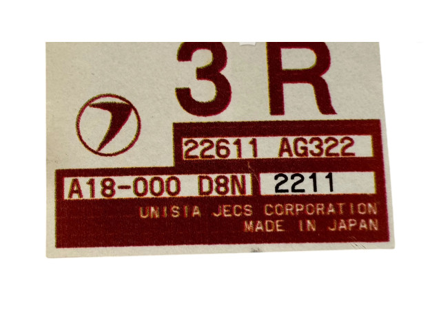 Блок управления двигателя 22611AG322, A18000D8M   Subaru Forester SF