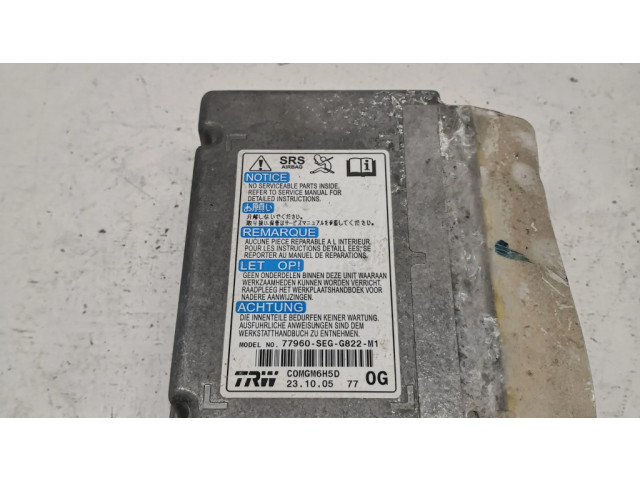 Блок подушек безопасности 77960SEFG822M1 Honda Accord