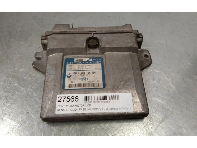 Блок управления двигателем Блок управления 7700104956   Renault Clio I