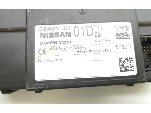 Блок комфорта 284B2-JD01D, 5WK46498   Nissan X-Trail T31   