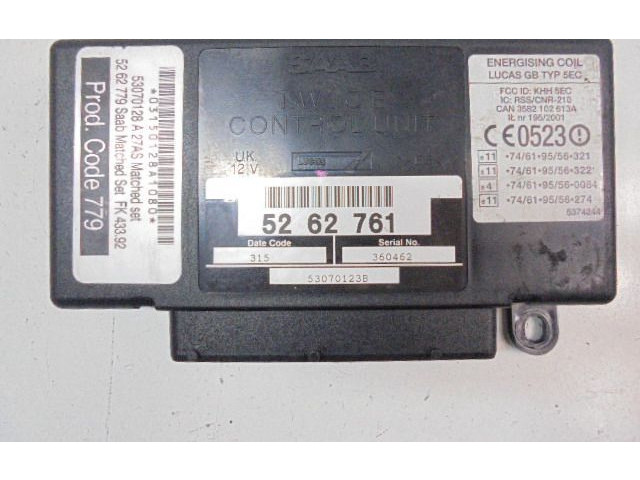 Блок подушек безопасности 5262761, 5262761 Saab 9-5