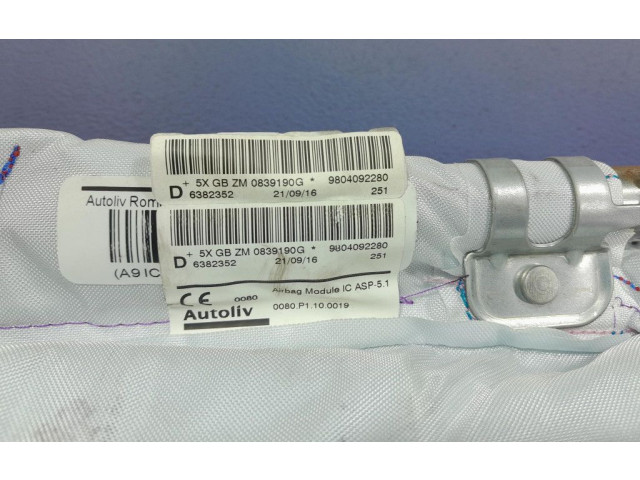 Боковая подушка безопасности 9804092280, 9804092280   Peugeot 2008 I