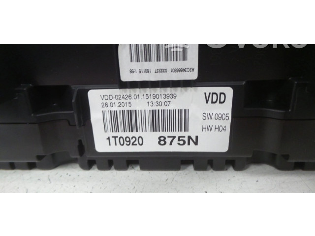 Панель приборов 1T0920875N   Volkswagen Touran II       