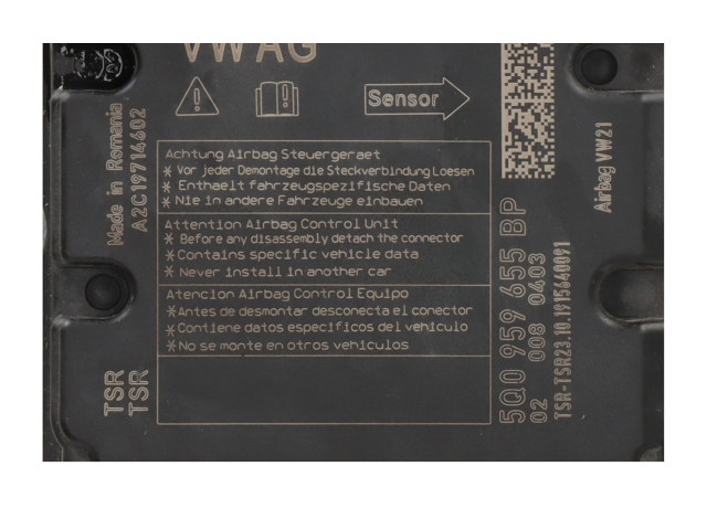 Блок подушек безопасности 5Q0959655BP   Audi A3 S3 8V