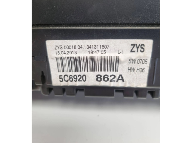 Панель приборов 5C6920862A, ZYS000180 Volkswagen Jetta VI