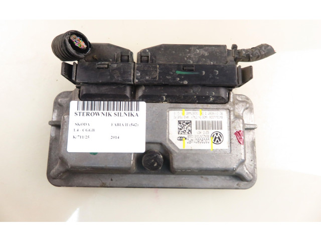 Блок управления двигателя 03C907445D, 03C906014FC Skoda Fabia Mk2 (5J)