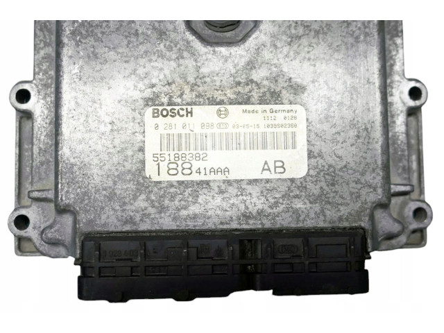 Řídící jednotka 55188382, 0281011098 Fiat Punto Evo 2003