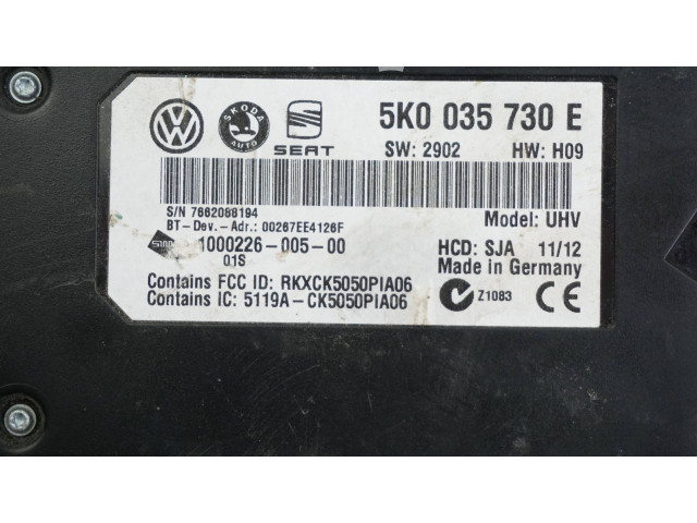 Блок комфорта 5K0035730E   Skoda Octavia Mk2 (1Z)   
