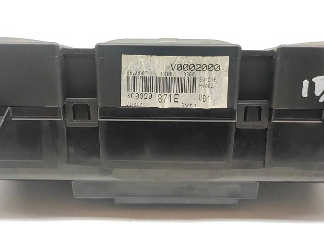 Přístrojová deska Volkswagen Passat Alltrack 2008 3C0920871E