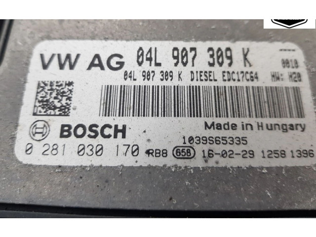Řídící jednotka 04L907309K, 04L907309K Volkswagen Caddy 2017