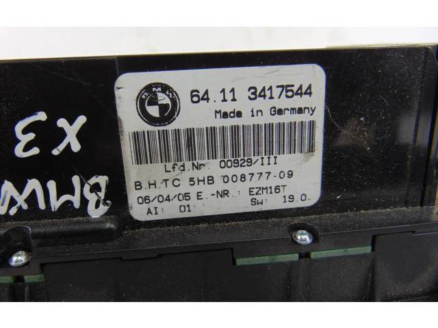Блок управления климат-контролем 3417544 BMW X3 E83