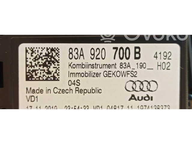 Панель приборов 83A920700B   Audi Q3 F3       