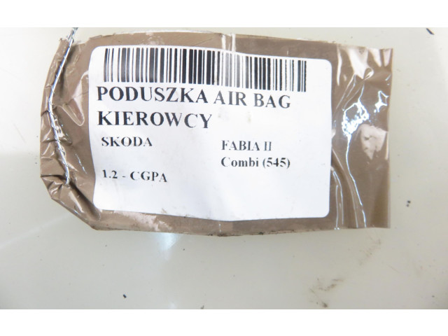 Подушка безопасности водителя 5J0880201H, 5J0880201H   Skoda Fabia Mk2 (5J)