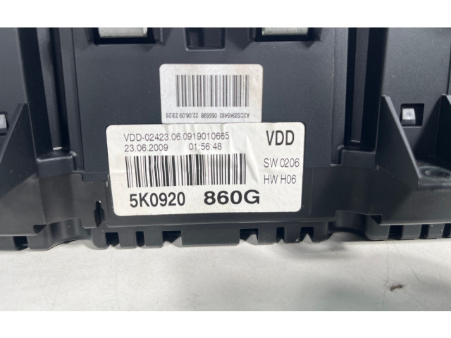 Панель приборов 5K0920860G, 5K0920860 Volkswagen Golf VI