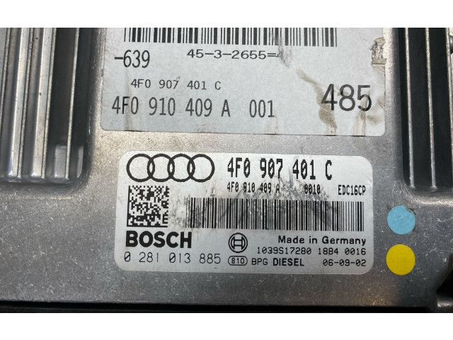 Комплект блоков управления 4F0907401C, 4F0910409A Audi A6 S6 C6 4F