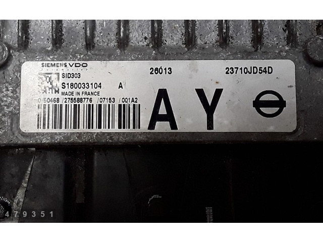 Řídící jednotka 23710jd54d Nissan Qashqai 2007