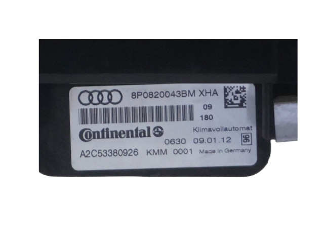 Модуль блока управления кондиционером 8P0820043BM Audi A3 S3 8P