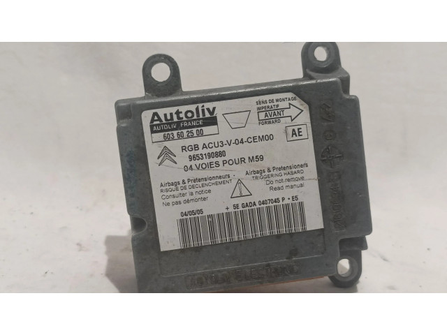 Блок подушек безопасности 603602500, 9653190880   Citroen Berlingo