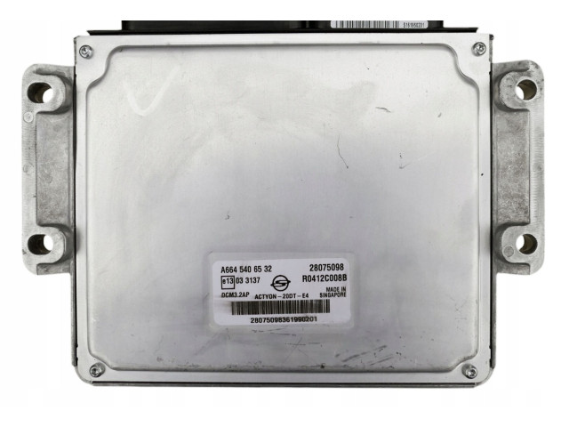 Блок управления двигателя A6645406532, 28075098 SsangYong Actyon sports II