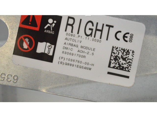 Надувная подушка для крыши 103676000H Tesla Model X L2S