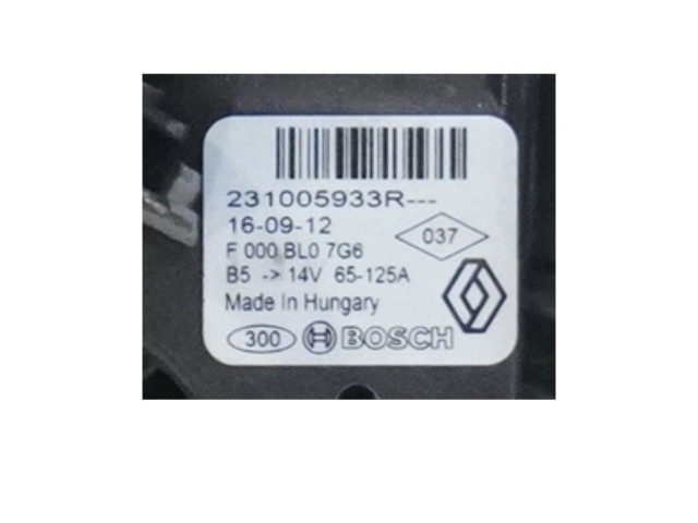 Генератор 231005933R Dacia Dokker