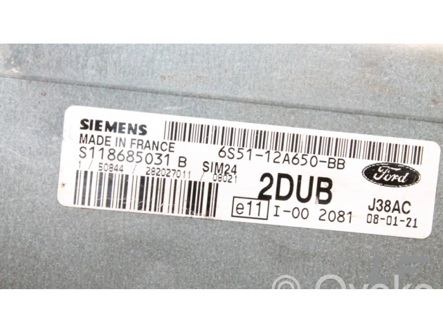 Блок управления двигателя 6S5112A650BB   Ford Ka