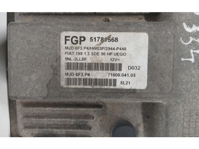 Řídící jednotka 51781568   Fiat Punto (199) 2006