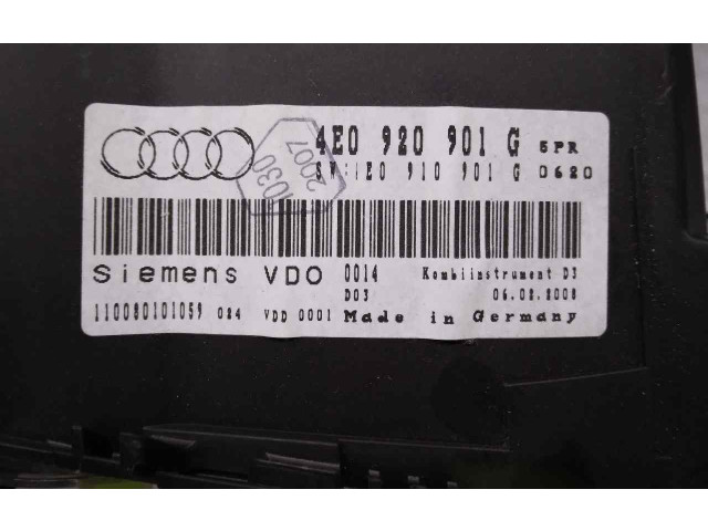 Панель приборов 4E0920901G, 110080101059 Audi A8 S8 D3 4E
