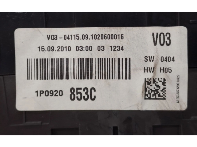 Přístrojová deska Seat Altea XL 2010 1P0920853C, A2C53279951