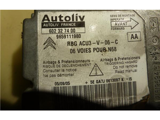 Блок подушек безопасности 602327400, 9659111980 Citroen Xsara Picasso