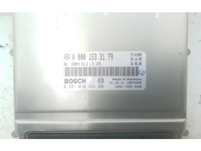 Řídící jednotka 0281010426, 0281010426 Mercedes-Benz A W168 2001