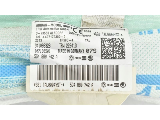 Боковая подушка безопасности 5G4880742A Volkswagen Golf VII