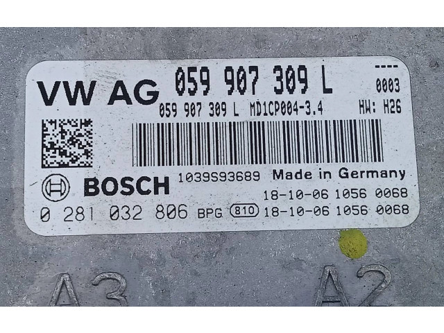 Řídící jednotka 059907309L, 0281032806   Audi A6 S6 C8 4K 2018