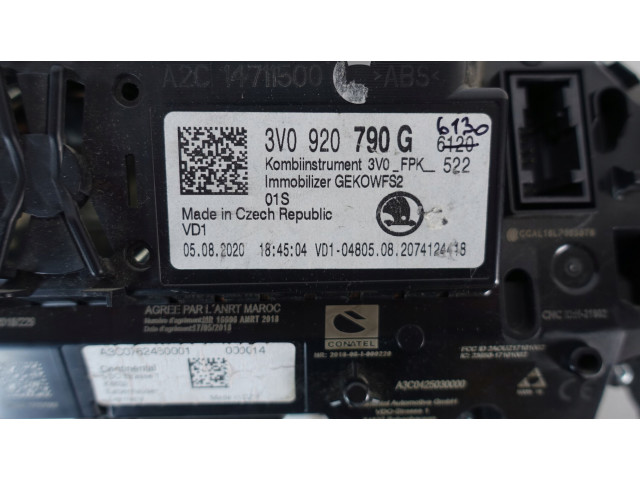 Панель приборов LICZNIK VIRTUAL ZEGARY LCD SKODA SUPERB III 3V 3V0920790G   Skoda Superb B8 (3V)       
