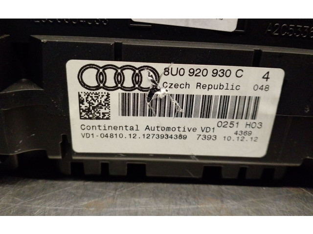 Панель приборов 8U0920930C, 8U0920930J Audi Q3 8U