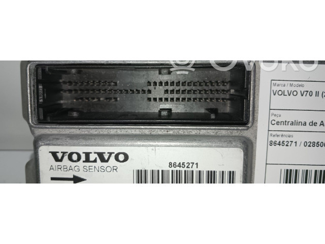 Блок подушек безопасности 8645271, 0285001254   Volvo V70