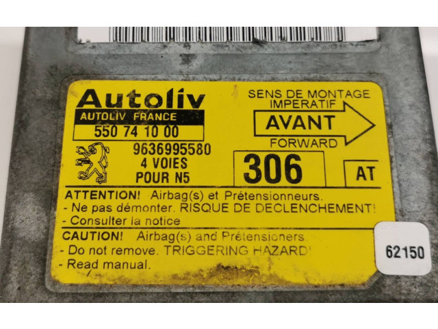 Блок подушек безопасности 9636995580, 550741000   Peugeot 306