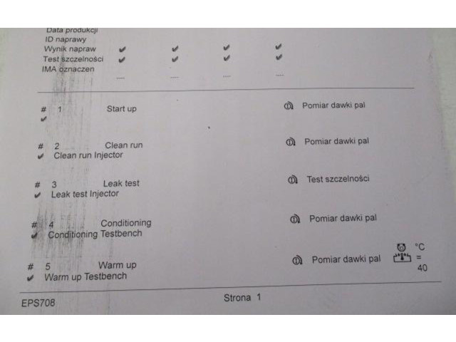 Комплект форсунок 0445110955 9828959880 Peugeot 2008 I