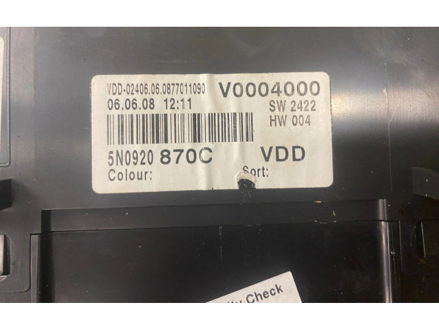 Přístrojová deska  Volkswagen Tiguan 2008 A2C53023102, A2C53025660  