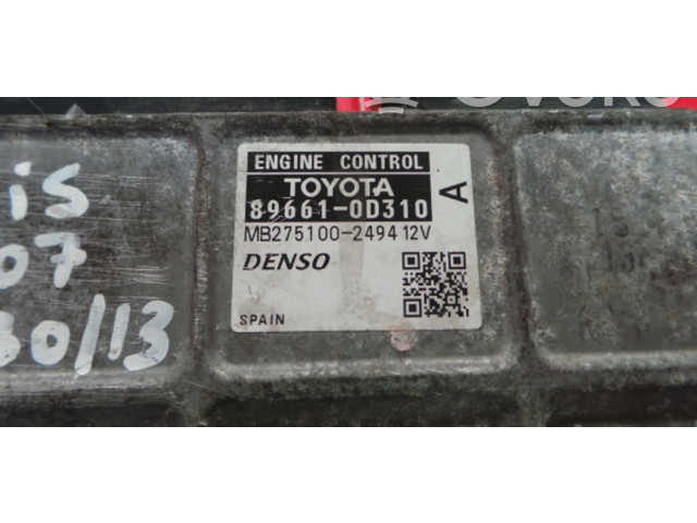 Блок управления двигателя 89661, 0D310   Toyota Yaris