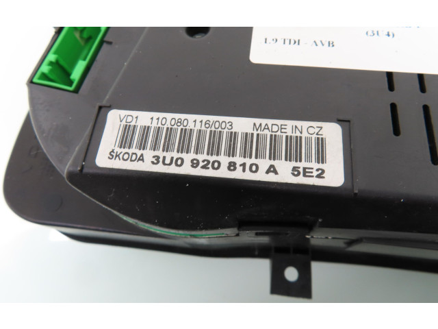 Панель приборов 3U0920810A, 3U0920810A Skoda Superb B5 (3U)