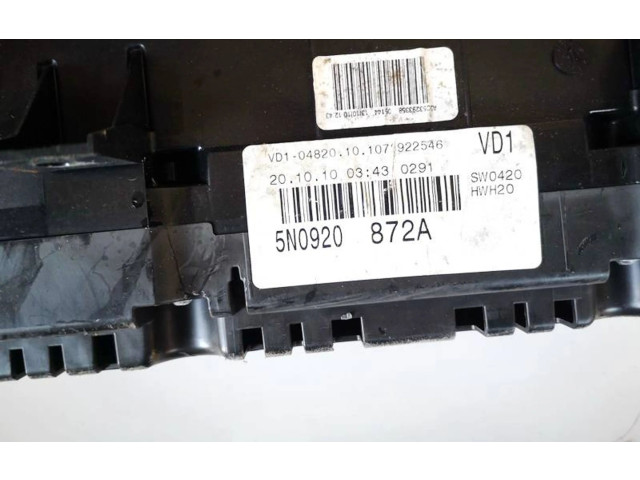 Přístrojová deska  Volkswagen Tiguan 2010 5n0920872a, 5n0920872a  